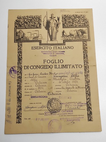 Foglio congedo illimitato - di,