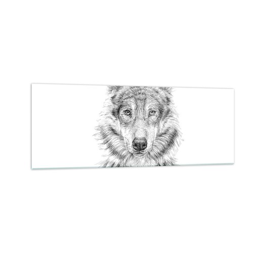 Quadro vetro 140x50cm lupo - su,