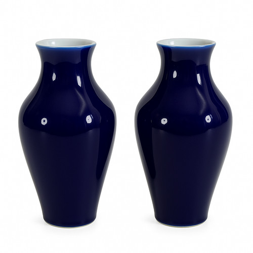 Coppia vasi antichi blu - coppia,