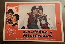 Cartolina Non Viaggiata Avventura a Vallechiara Stan Laurel Oliver Hardy