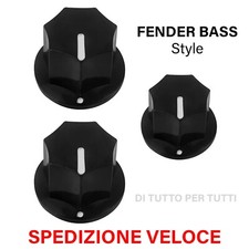 MANOPOLA PER POTENZIOMETRO Fender Style Bass Squier 3 MANOPOLE RICAMBIO FLEOR