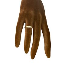 anello donna oro giallo 5 pietre zirconi  18 kt 750 misura 14