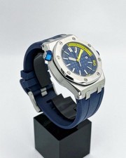 Octa Luxe Acciaio Blu | 41 mm | Mano Gialla | Zaffiro | NH35 Auto | Cinturino Gomma