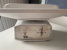 TC BABY BILANCIA FAMIGLIA PESA NEONATO BREVETTO 85584 VINTAGE OMAGGIO 2 PIATTI !