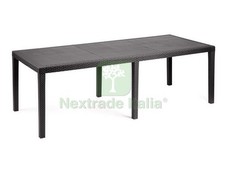 1PZ TAVOLO QUEEN CM. 150¸220X90X72 H COL. TESTA DI MORO: