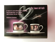 N. 2 Tazze da Caffè in Porcellana con Piattino personalizzate Nicola Vietti
