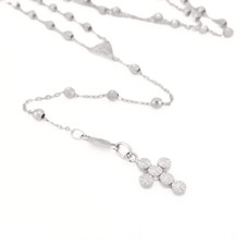 Collana Donna Rosario Oro Bianco 18kt - Oro Rigenerato