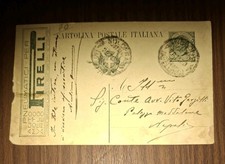 cartolina postale pubblicitaria pirelli pneumatici  f/p condizioni  come da foto