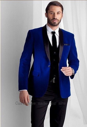 Uomo velluto blu cappotto - uomo,