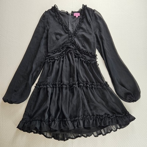 Gothic lolita black chiffon - gothic,