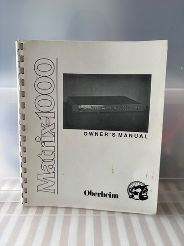 Oberheim matrix 1000 manuale - oberheim, matrix-1000