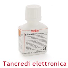 FLUSSANTE PER SALDATURA WELLER LW25 LIQUIDO CON PENNELLO APPLICATORE 25ml FLUX