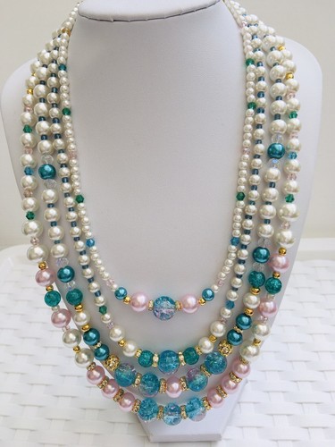 Collana strass donna - e,