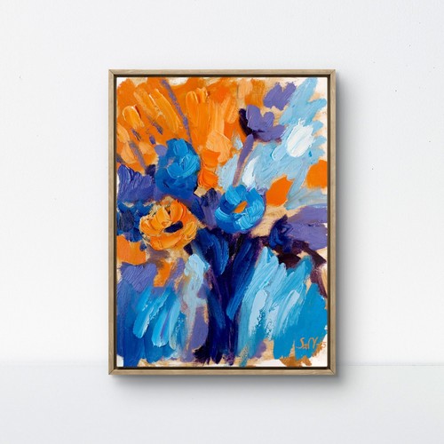 Dipinto olio originale - , fiori