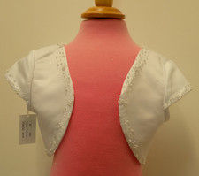 Bolero in raso bianco per
