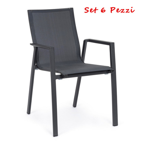 Sedia con bracci krion antr - con,