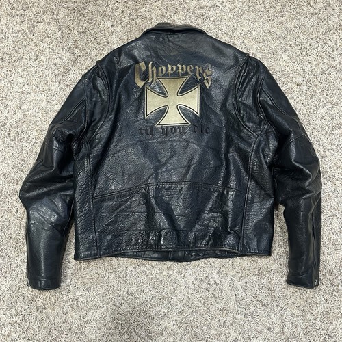 Giacca biker pelle nera full
