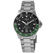 Nuovo Orologio Uomo Tissot Seastar 1000 Quarzo GMT Quadrante Nero T120.852.11.051.00