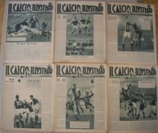 IL CALCIO ILLUSTRATO ANNATA 1945 SEQUENZA COMPLETA 7-12 LOTTO 6 NUMERI OTTIMI
