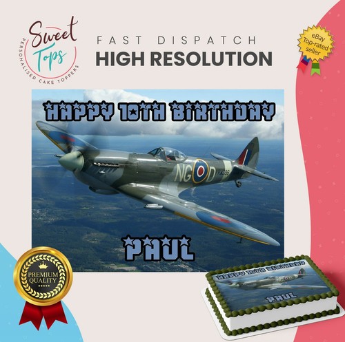Spitfire cake topper - cake,