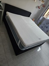 Letto contenitore matrimoniale con materasso in Memory e Topper 10 cm 