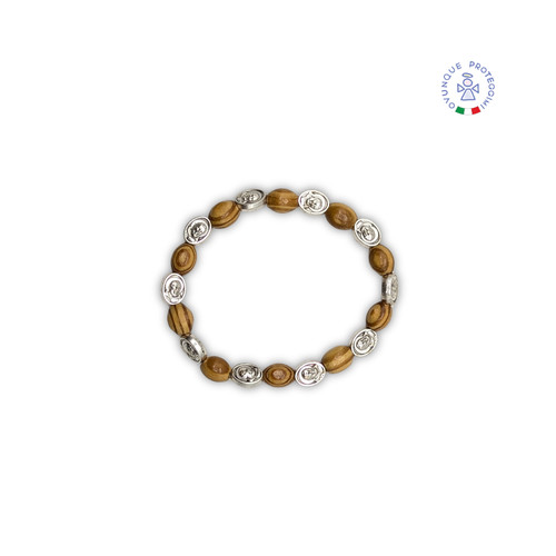 Bracciale legno medaglie - in,