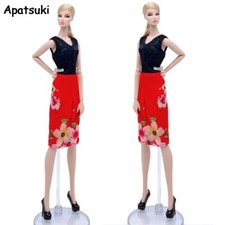 Gilet Nero Rosso Floreale