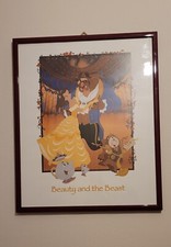 Disney Cornice Rossa La Bella E La Bestia Abito Giallo