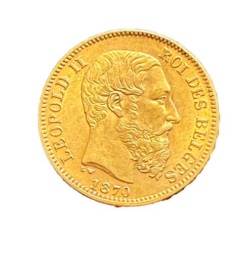Belgio 1870 oro franchi - oro,