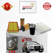 KIT TAGLIANDO FILTRI E OLIO AUDI A4 III B7 2.0 TDI 103KW 140CV DAL 2005 ->