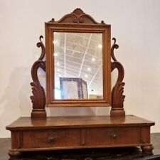 Toilette da appoggio, con 2 cassetti, intagliata,  ' 800. Antica