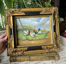 Dipinto Olio Vintage Azienda