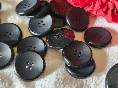 Lotto bottoni vintage nero - 20,