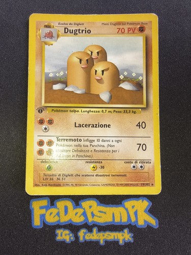 Carta pokemon dugtrio 102 - carta,