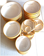 SERVIZIO CIOTOLE 30 PZ FATTE A MANO CERAMICA VIETRI CAPITAN UNCINO MADE IN ITALY