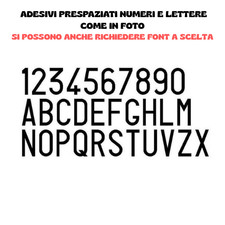 Kit lettere e numeri adesive