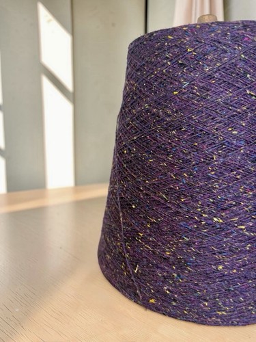 Filato tweed viola multicolor - viola,