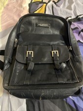 Zaino The Bridge In Pelle Nero Scuola Lavoro Unisex Usato