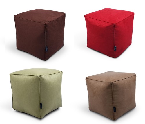 Pouf poggiapiedi cubo quadrato