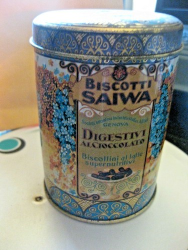 Antica latta biscotti saiwa - antica,