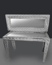 Consolle ingresso argento o oro con specchio