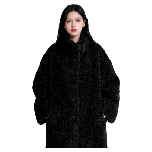 Nuovo cappotto pelliccia lana