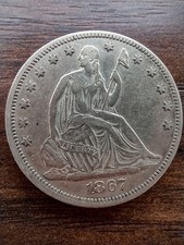 Mezzo dollaro Liberty 1867 P