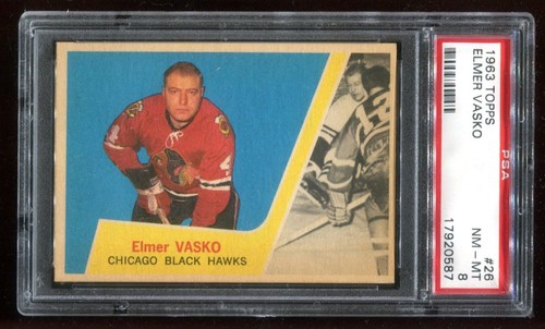 1963 topps hockey elmer - 1963,