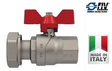 VALVOLA A SFERA DIRITTA FEMMINA-FEMMINA CON GIRELLO DA 1/2X1/2 A 1X 1 1/4