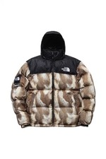 Supreme x The North Face FW13 pelliccia stampa nuptse marrone usato taglia small