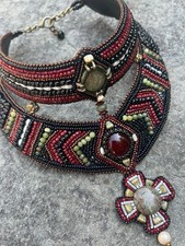 Collana donna pietre dure e perline fatta a mano