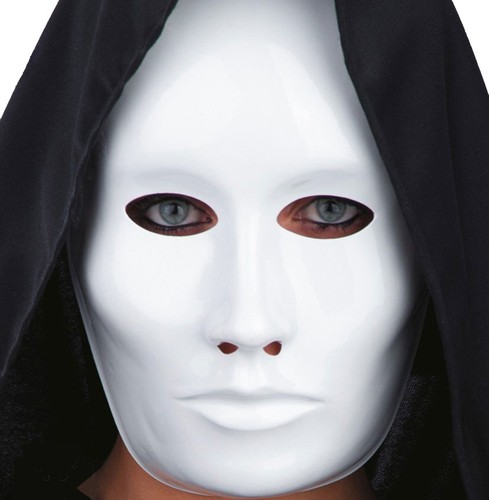 Maschera viso grande bianca - grande,