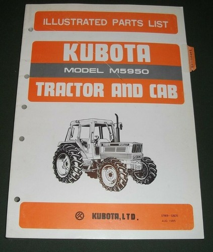 Kubota m5950 manuale parti - m5950,
