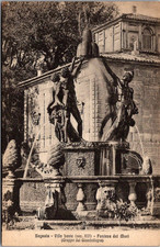 Cartolina d'epoca Villa Lante Bagnaia Italia Fontana dei Mori Giambologna c.1930
